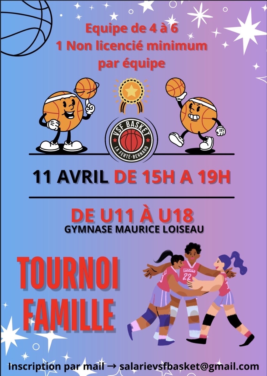 Tournoi des familles le samedi 11 avril 2026