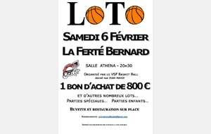 LOTO VSF BASKET - Samedi 6 Février