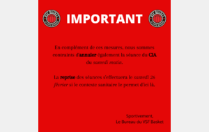 Annulation des séances du CIA