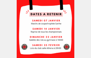 Dates à retenir