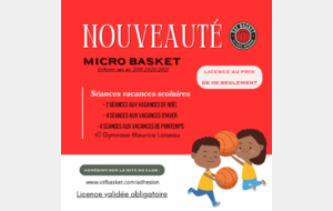Nouveauté : la licence Micro Basket
