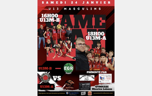 Game day - U13 masculins à domicile