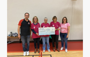 Remise des gains Octobre Rose à la ligue contre le Cancer
