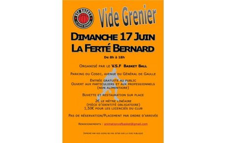 VIDE GRENIER - DIMANCHE 17 JUIN