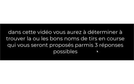 Exercice n°23 -Quizz sur les tirs