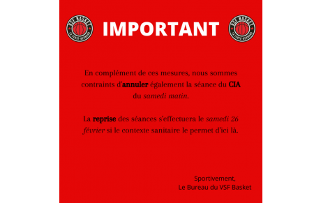 Annulation des séances du CIA