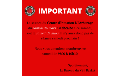 Séance du CIA le samedi 19 mars