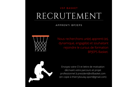 Recrutement Apprenti BPJEPS