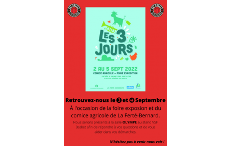 Stand VSF BASKET aux 3 jours de La Ferté