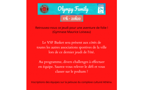 Olympy Family, les jeudis de l'été 24/08