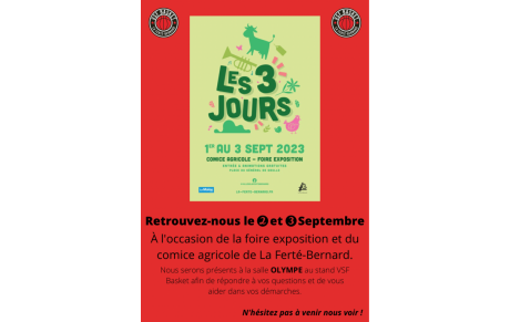 Stand VSF BASKET aux 3 jours de La Ferté