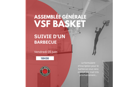 Assemblée générale VSF Basket : Vendredi 05 Juin à 18:30